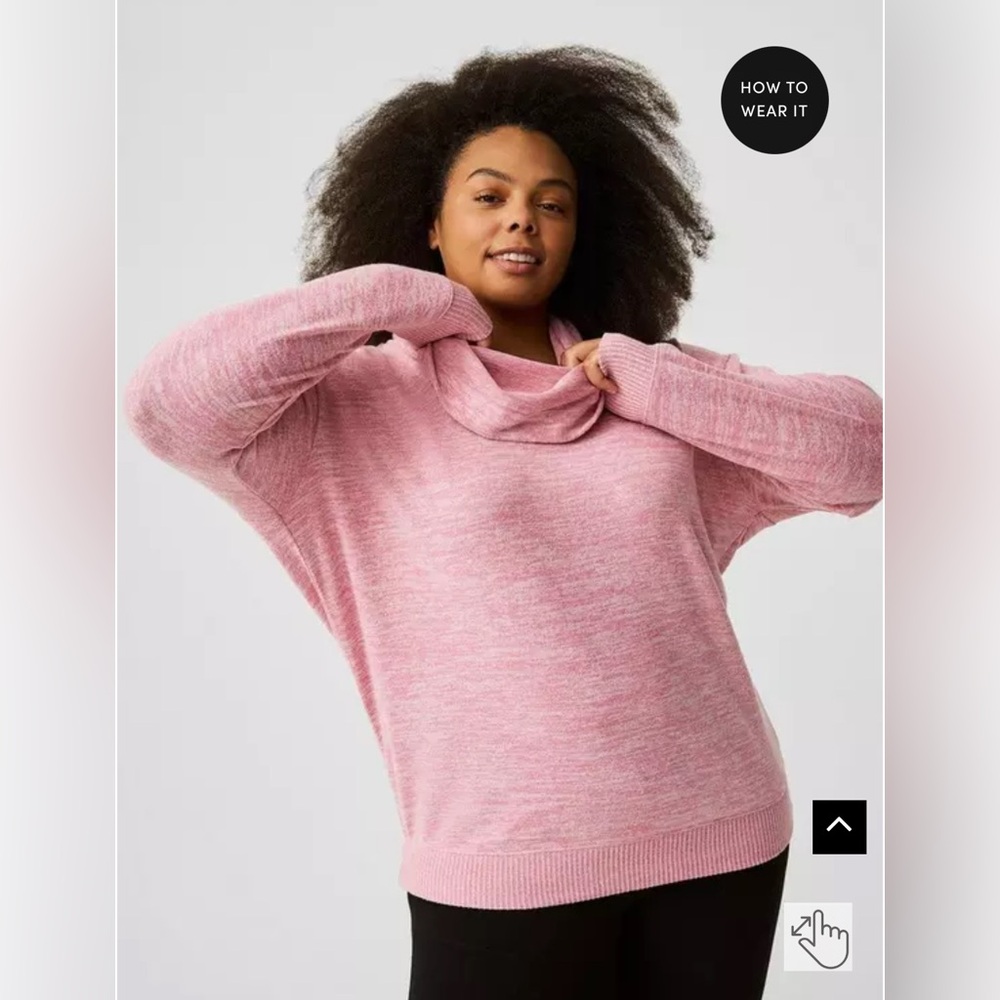 Torrid Pink Cowl Neck Sweater blush pink super soft